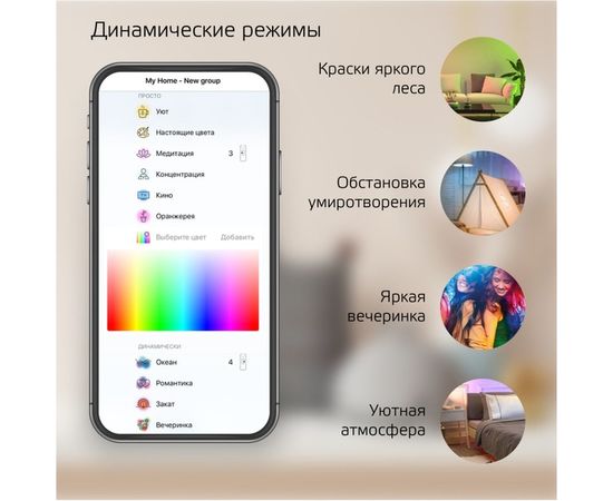 Светодиодная лента Gauss, Smart Home RGBW тип CCT+DIM 5м 1/20 5020122 – изображение 7