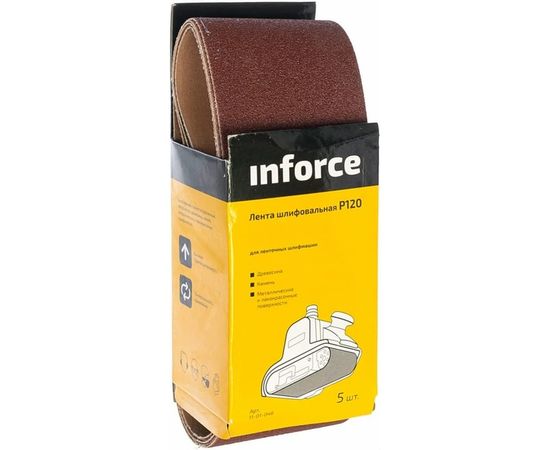 Лента шлифовальная (5 шт; 76х457 мм; P120) Inforce 11-01-046 
