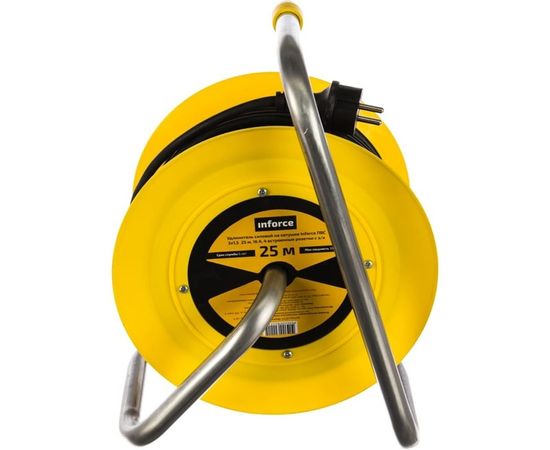 Силовой удлинитель на катушке Inforce К4-Е-25 ПВС 3x1.5 25м 4 розетки 25125 