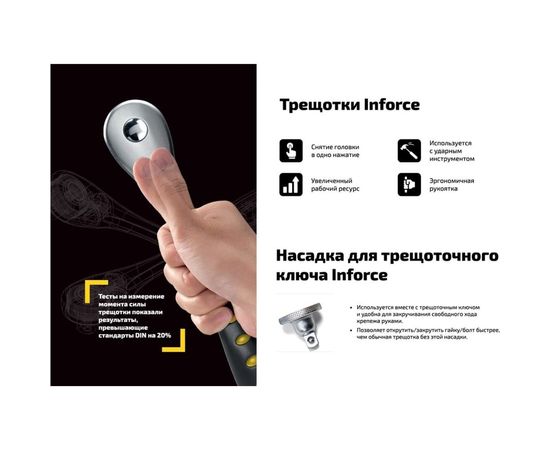 Набор инструментов 94 предмета 1/2", 1/4" Inforce 06-07-10 – изображение 22