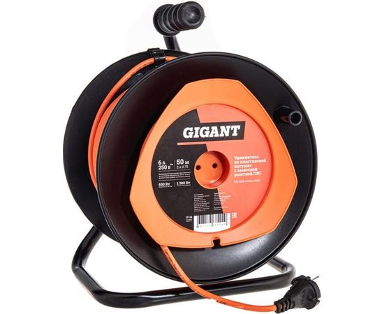 Удлинитель на пластиковой катушке Gigant ПВС 2х0,75 6A 50м IP44 PE-033 – изображение 9