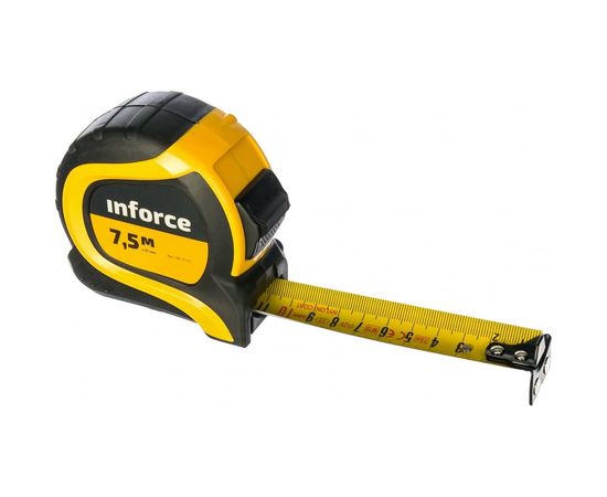 Измерительная рулетка с нейлоновой лентой и магнитным зацепом 7.5x27мм Inforce 06-11-47 – изображение 2