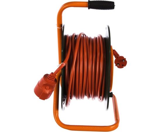Силовой сварочный удлинитель на катушке с выносной розеткой ПВС 2х2,25 EB-30-010 GLANZEN 00-00000212 – изображение 3