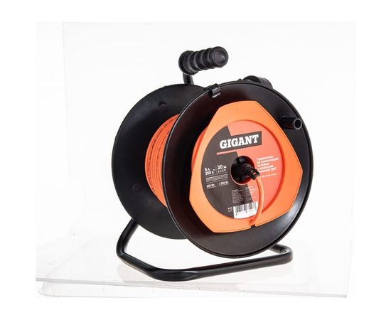 Удлинитель на пластиковой катушке Gigant ПВС 2х0,75 6A 20м IP44 PE-032 – изображение 7