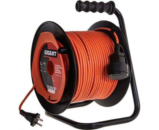 Удлинитель на пластиковой катушке Gigant ПВС 2х0,75 6A 50м IP44 PE-033 – изображение 8