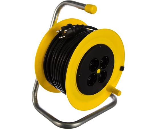 Силовой удлинитель на катушке Inforce К4-Е-25 ПВС 3x1.5 25м 4 розетки 25125 – изображение 4