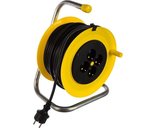 Силовой удлинитель на катушке Inforce К4-Е-30 30 м 4 розетки с з/к 25130 – изображение 4