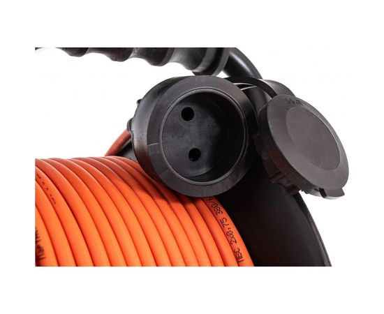 Удлинитель на пластиковой катушке Gigant ПВС 2х0,75 6A 50м IP44 PE-033 – изображение 6