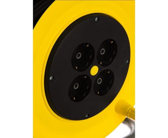 Силовой удлинитель на катушке Inforce К4-Е-25 ПВС 3x1.5 25м 4 розетки 25125 – изображение 5