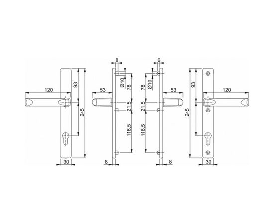 Профильный гарнитур HOPPE 113/2246 London PZ92 F1 анодированный серебристый алюминий 37-42мм 65589 – изображение 3