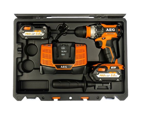 Бесщеточная аккумуляторная дрель-шуруповерт AEG BSB18CBL LI-502C 459396 – изображение 4