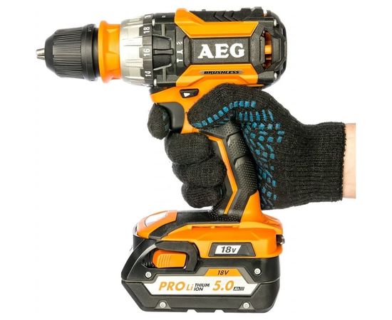 Бесщеточная аккумуляторная дрель-шуруповерт AEG BSB18CBL LI-502C 459396 – изображение 3