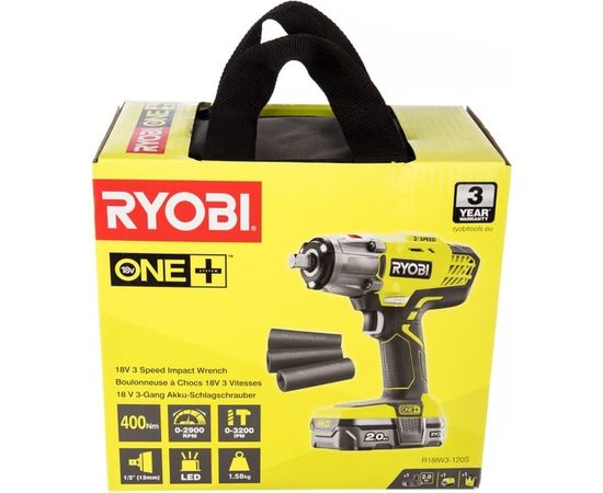 Аккумуляторный гайковерт Ryobi ONE+ R18IW3-120S 5133003574 – изображение 8