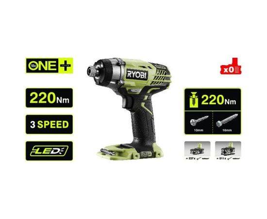 Импульсный винтоверт Ryobi 18 В ONE+ R18iD3-0 5133002613 – изображение 2