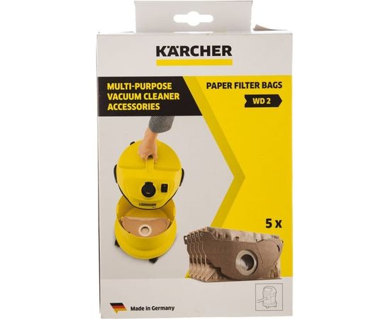 Фильтр-мешок бумажный 5 шт. для пылесосов Karcher 6.904-322 – изображение 2