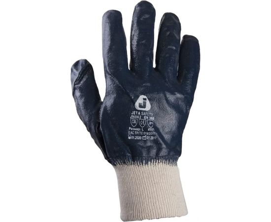 Защитные перчатки с нитриловым покрытием JetaSafety JN062/L 