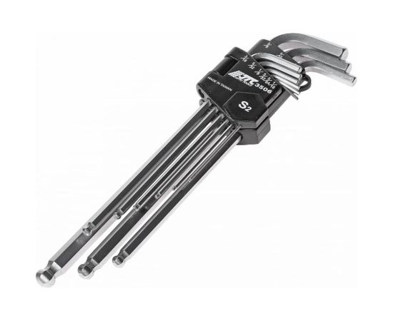 Набор удлиненных шестигранных ключей с шаром 1/16-3/8 9шт JTC-3506 