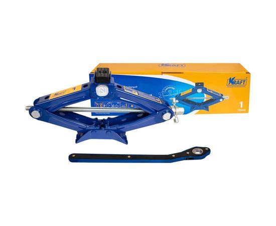 Ромбический домкрат с трещоточной рукояткой KRAFT 1 т KT 800070 