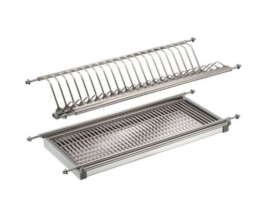 Двухуровневая сушка для посуды Lemax prof с поддоном, 800 мм, нержавеющая сталь LE 800 