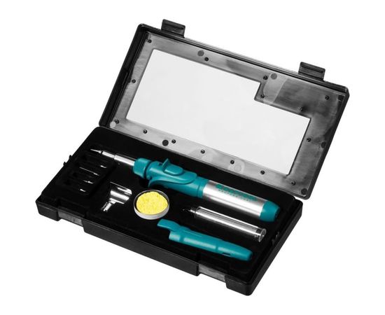 Набор, паяльник газовый, 3в1, пьезоподжиг, 5 насадок, припой 1300С KRAFTOOL "PRO" 55503-H10 – изображение 13