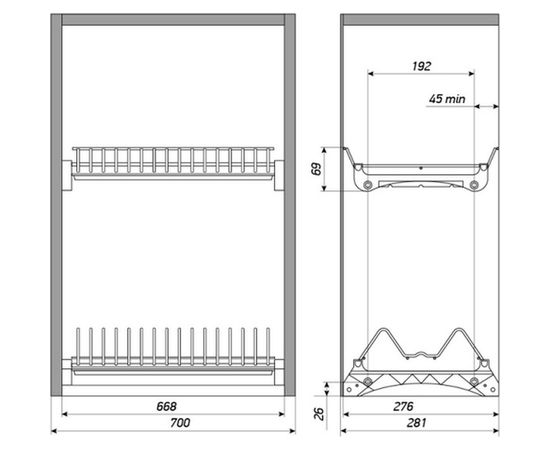 Посудосушитель Laurus 700 хром 14034 – изображение 2