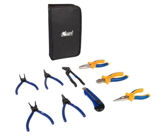 Набор шарнирно-губцевого инструмента KRAFT 9 предметов сумка KT 703021 – изображение 6