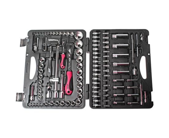 Набор 6-гранных головок торцевых и вставок 1/4" & 1/2" в кейсе, 110шт JTC JTC-H110B-B72 – изображение 2