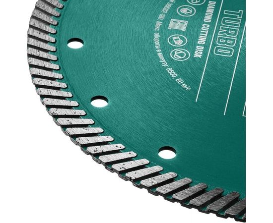 Диск алмазный отрезной турбо по бетону и кирпичу KRAFTOOL Turbo 180х22 мм 36682-180 – изображение 2