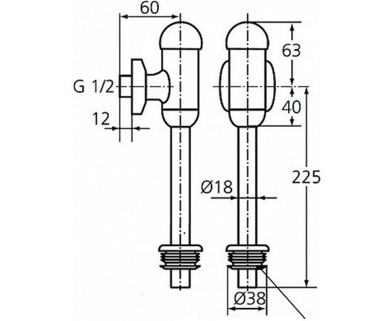 Автоматическое смывное устройство для писсуаров Ideal Standard B7120AA – изображение 2