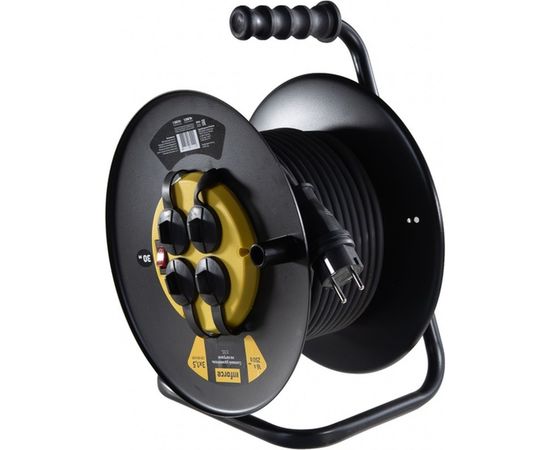 Силовой удлинитель на катушке Inforce 4 гнезда, с/з КГт 3х1,5 16A 30м IP44 09-15-01 – изображение 9