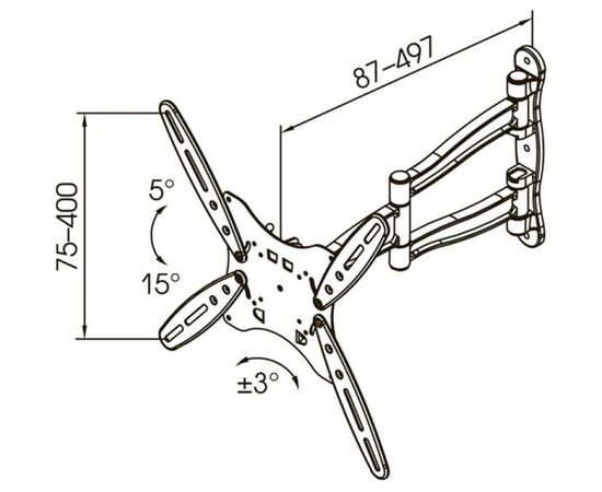 TV кронштейн Kromax TECHNO 5 grey 20075 – изображение 7