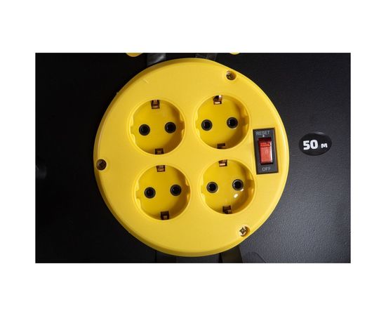 Силовой удлинитель на катушке Inforce 4 гнезда, с/з КГт 3х2,5 16A 50м IP44 09-15-04 – изображение 7