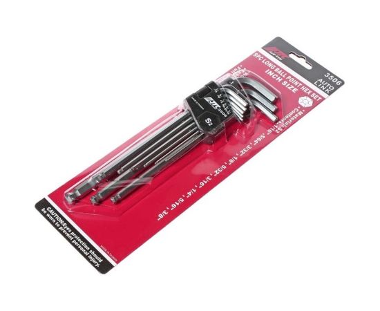 Набор удлиненных шестигранных ключей с шаром 1/16-3/8 9шт JTC-3506 – изображение 2