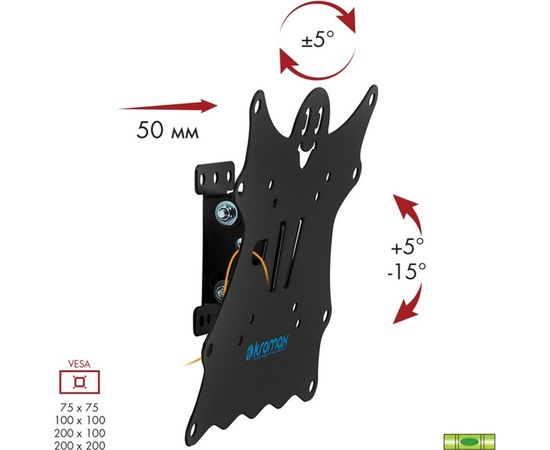 TV кронштейн Kromax CASPER 201 black 20173 – изображение 2