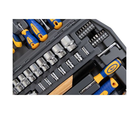 Набор инструмента 1/2 Dr и 1/4 Dr 56 предметов KRAFT KT 700303 – изображение 2