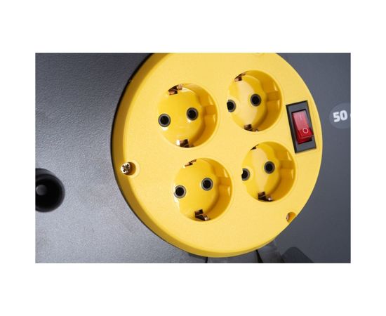 Силовой удлинитель на катушке Inforce 4 гнезда, с/з ПВС 3х1,5 16A 50м IP44 09-15-06 – изображение 4