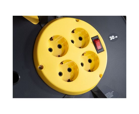 Силовой удлинитель на катушке Inforce 4 гнезда, с/з КГт 3х1,5 16A 30м IP44 09-15-01 – изображение 2