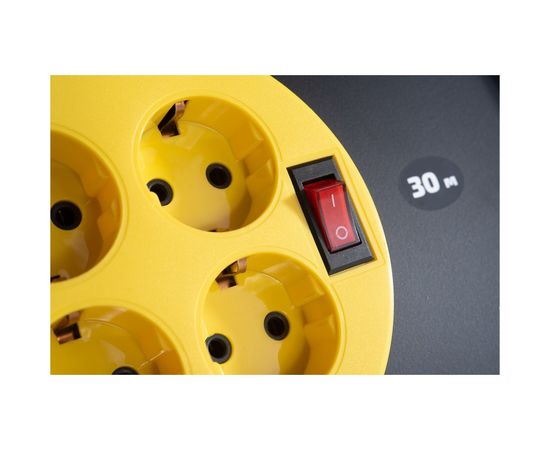 Силовой удлинитель на катушке Inforce 4 гнезда, с/з КГт 3х1,5 16A 30м IP44 09-15-01 – изображение 3