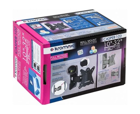 TV кронштейн Kromax CASPER 102 black 20169 – изображение 4