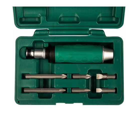 Ударная отвертка с битами Jonnesway AG010055A SL 8,10мм PH# 2,3 36мм и PH# 2,3 80мм, 7 пр. 48649 