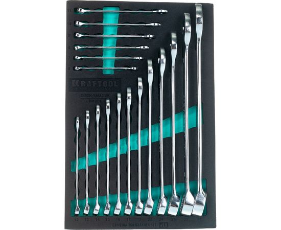 Набор комбинированных гаечных ключей Kraftool 27079-H18E 