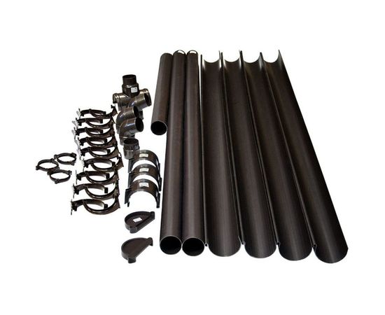 Комплект водосточной системы Murol ПВХ коричневый K3-L8H4B 