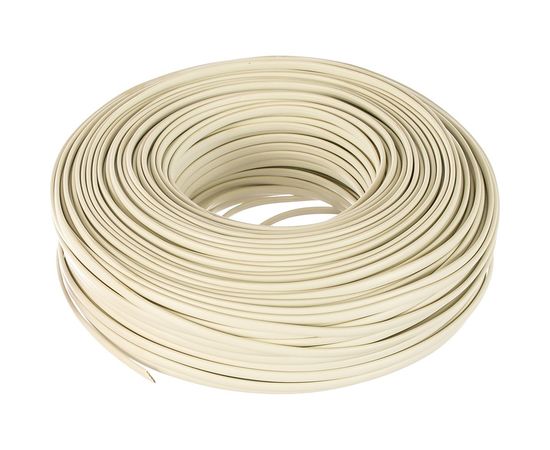 Телефонный кабель REXANT ШТЛП 4 жилы Cu, белый, бухта 100м 01-5101 