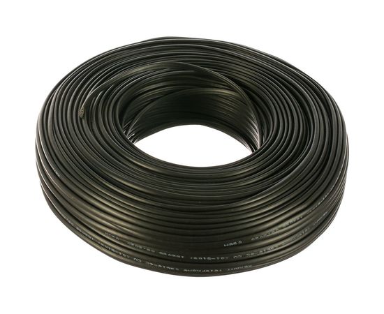 Телефонный кабель REXANT ШТЛП, 4 жилы Cu, черный, бухта 100м 01-5109 