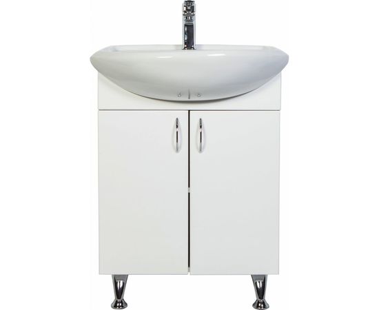 Напольная тумба с раковиной Orange Роса белый глянец Ro-50TUW+RA 