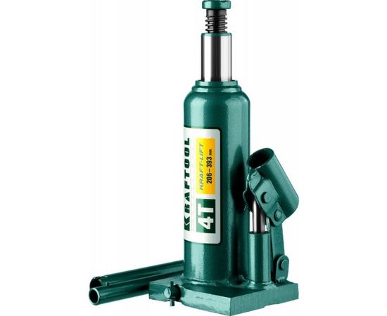 Домкрат KRAFTOOL гидравлический бутылочный Kraft-Lift, сварной, 4т, 206-393мм, 43462-4 43462-4_z01 