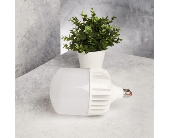 Светодиодная высокомощная лампа REXANT 100 Вт, E27, с переходником, E40, 9500 Лм, 6500K, холодный свет 604-072 – изображение 2