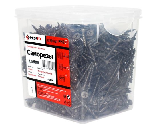 Усиленный саморез PROFFIX СГД 3,8х35 1200 шт - ведро 146429 – изображение 3