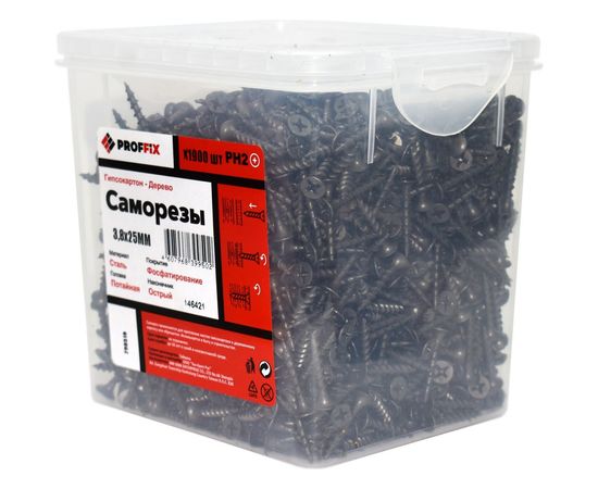Усиленный саморез PROFFIX СГД 3,8х25 1900 шт - ведро 146421 – изображение 3
