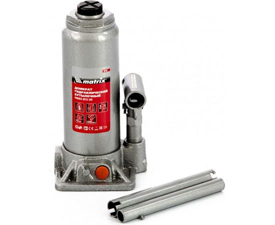 Гидравлический бутылочный домкрат MATRIX 6 т, h подъема 216–413 мм 50765 – изображение 3